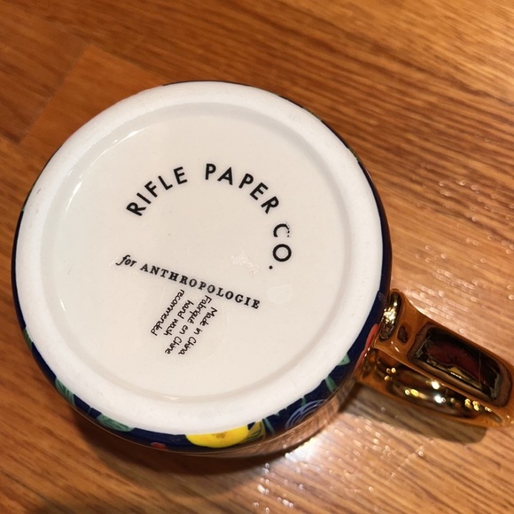 Anthropologie floral D mug by Rifle Paper Company NWOT - Picture 2 of 6